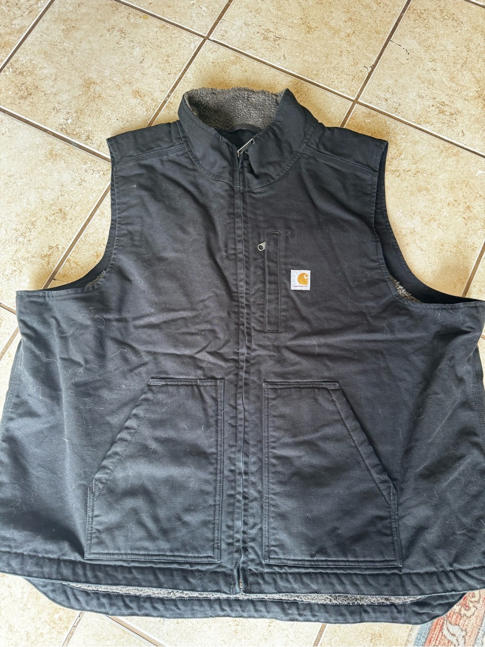 Carhartt Black Men's Sherpa-Lined Work Vest